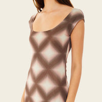 Bitna Mesh Midi Dress in Clay