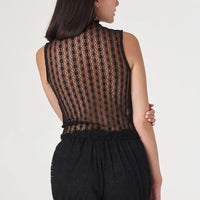 Daisy Lace Tank in Night