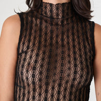 Daisy Lace Tank in Night