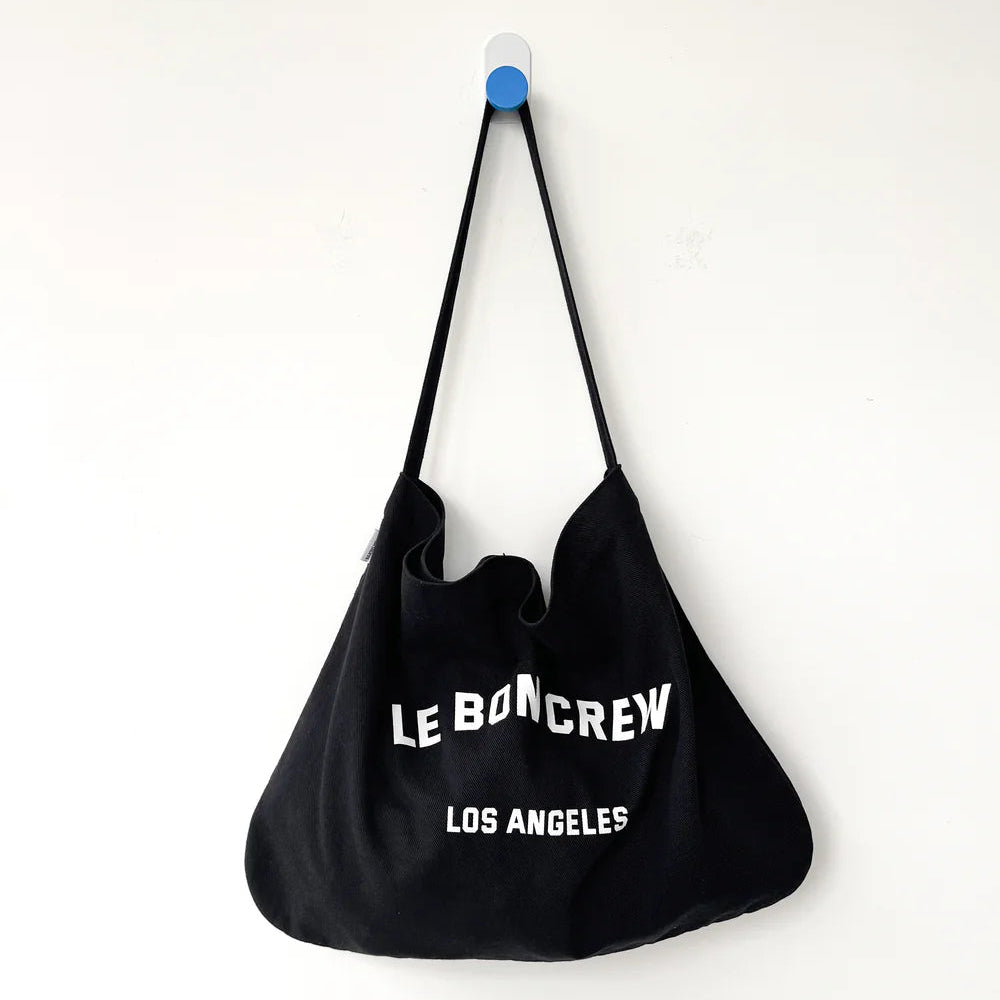Le Bon Crew Happy Carry Bag  in Black