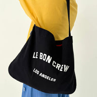 Le Bon Crew Happy Carry Bag  in Black