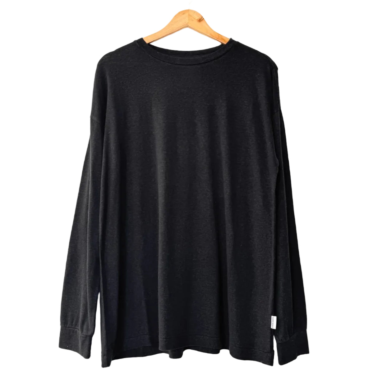 Haze Linen Blend Tee in Black