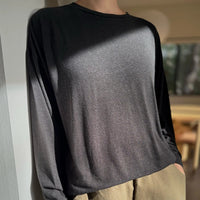 Haze Linen Blend Tee in Black