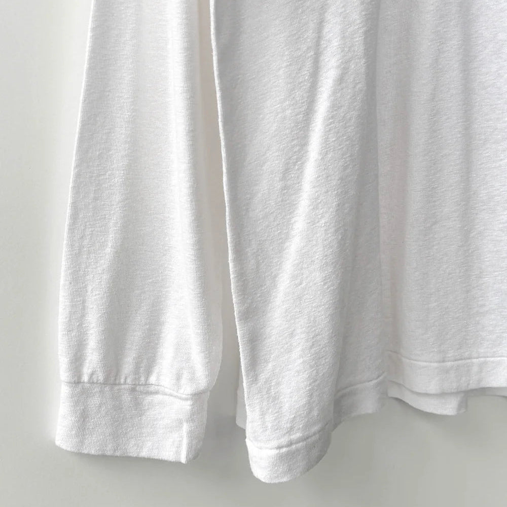 Haze Linen Blend Tee in White