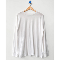 Haze Linen Blend Tee in White