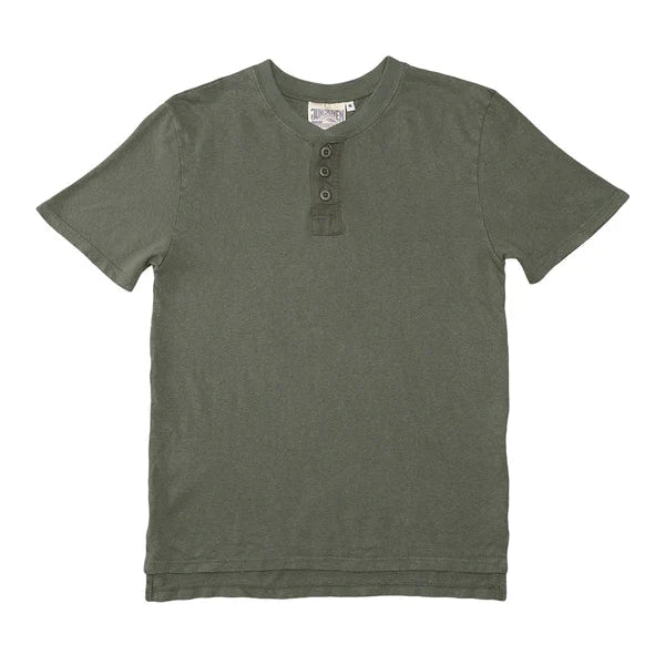 Henley Tee in Olive Green