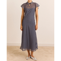 Hudson Midi Dress in Sheer Willow Gingham