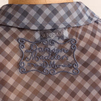 Hudson Midi Dress in Sheer Willow Gingham