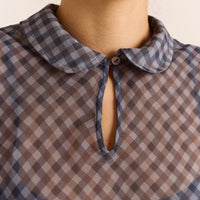 Hudson Midi Dress in Sheer Willow Gingham