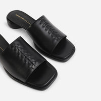 Imagine Leather Slide in Black