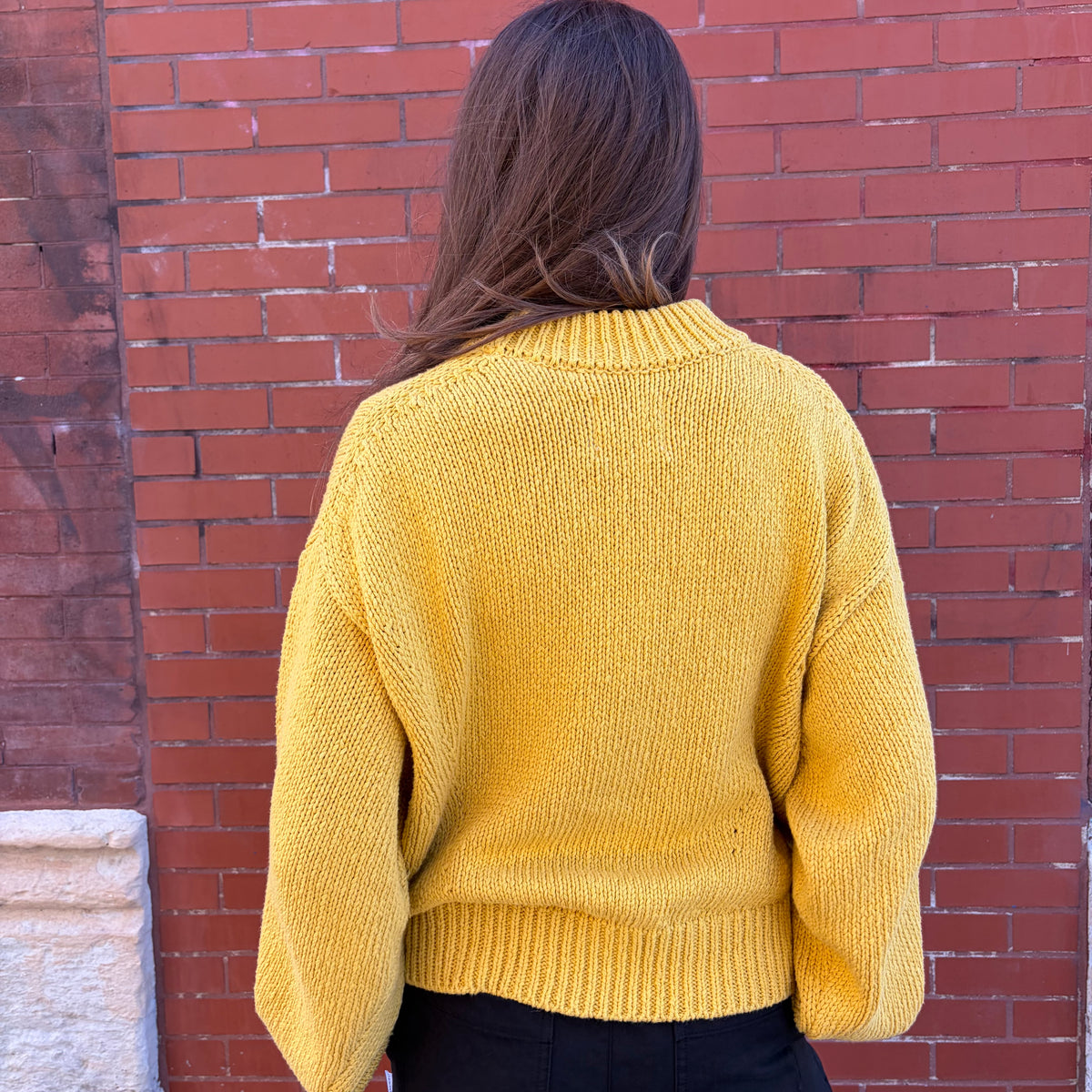 Zoe Cotton Sweater in Honey
