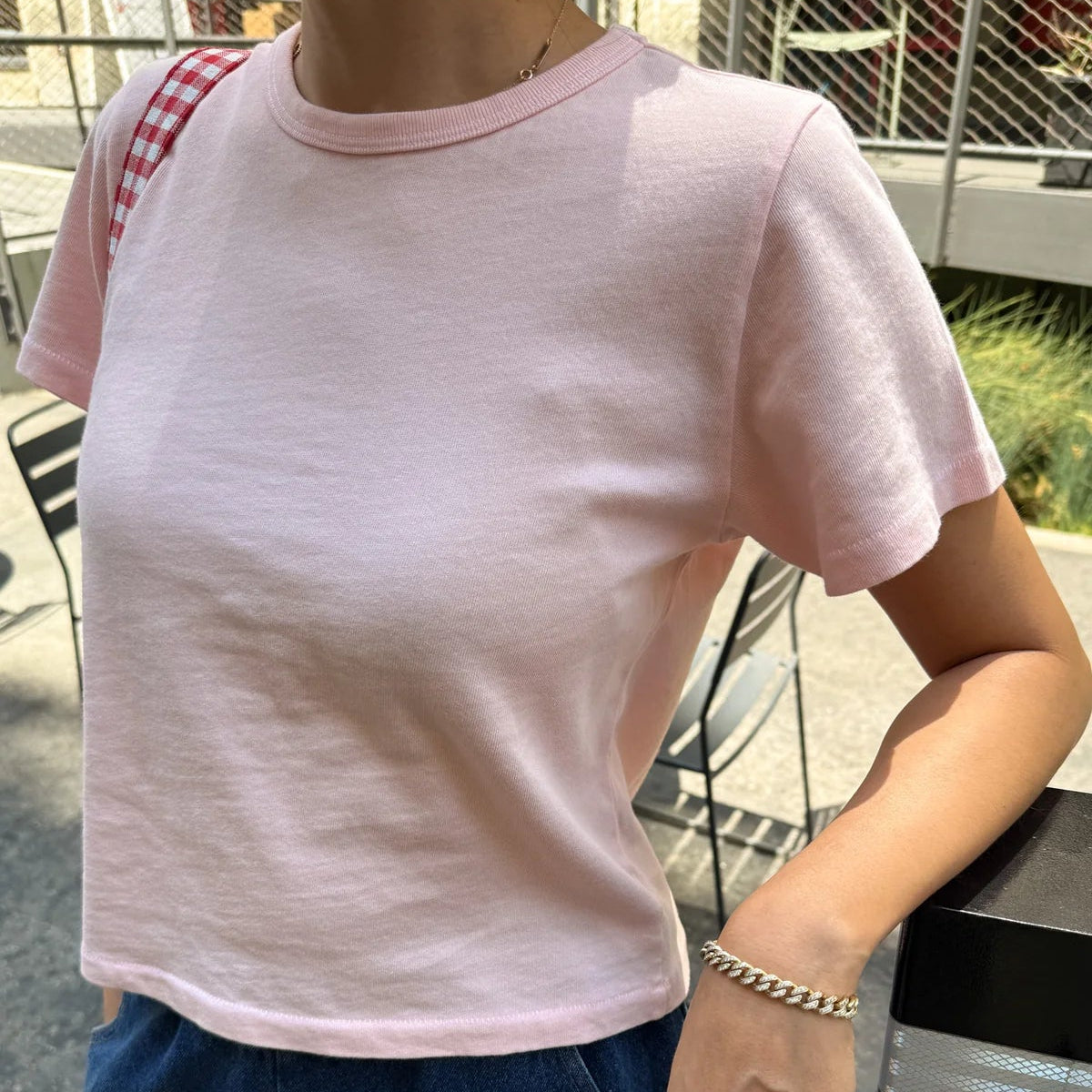 Little Boy Tee in Baby Pink