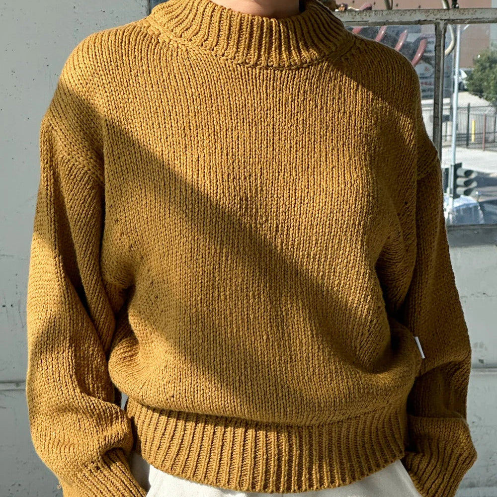 Zoe Cotton Sweater in Dijon