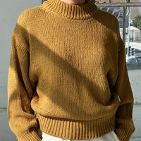 Zoe Cotton Sweater in Dijon