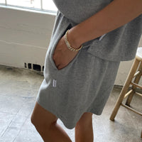 Flared Basketball Shorts in Heather Grey