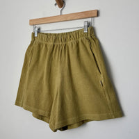 Flared Basketball Shorts in Ochre