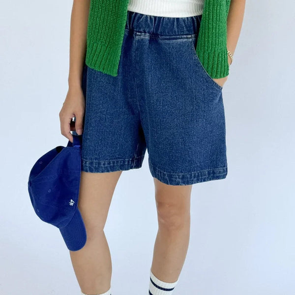 City Shorts in Blue Denim