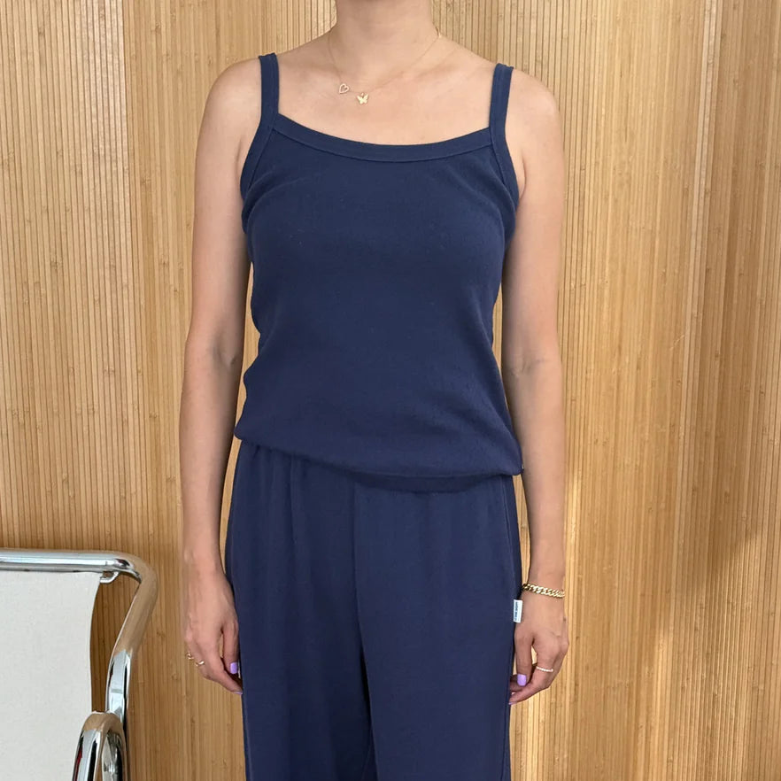 Pointelle Eve Cami in Navy