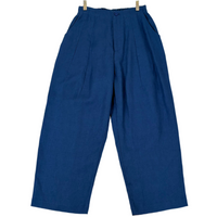 Linen Pleated Trouser in Coblat
