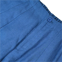 Linen Pleated Trouser in Coblat