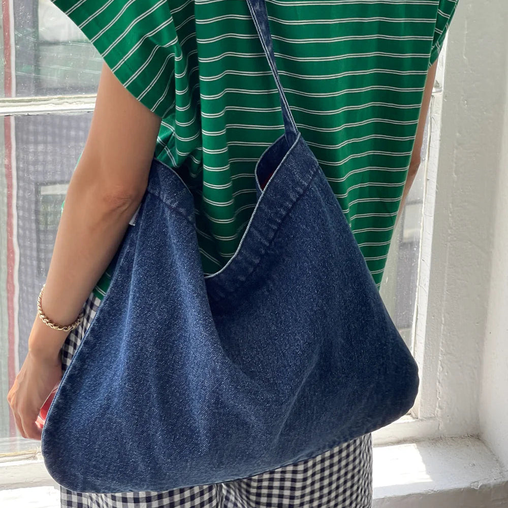 Happy Carry Bag in Blue Denim