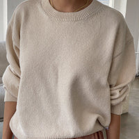 Milo Cotton Sweater in Naturel