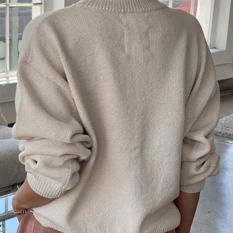 Milo Cotton Sweater in Naturel