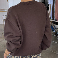 Milo Cotton Sweater in Brown