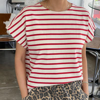 Manon Tee in Red Stripe