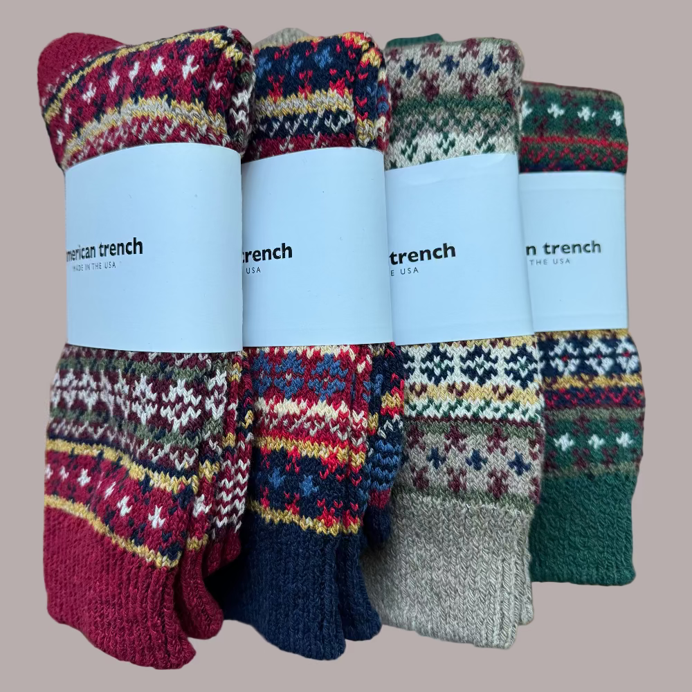 Cotton Fair Isle Socks