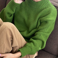Zoe Cotton Sweater in Avocado
