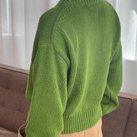 Zoe Cotton Sweater in Avocado