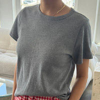 Little Boy Tee in Melange Grey