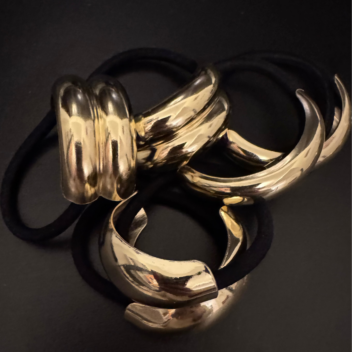 Gold Metal Ponytail Holder