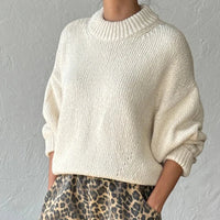 Zoe Cotton Sweater in Naturel