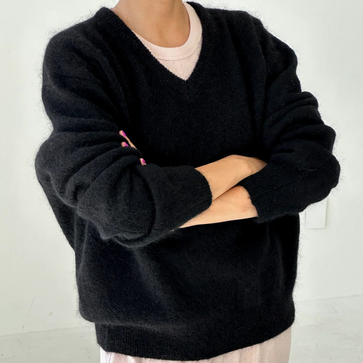 James Mohair Sweater in Black
