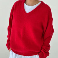 James Mohair Sweater in Red