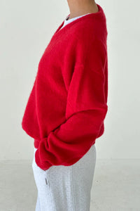 James Mohair Sweater in Red