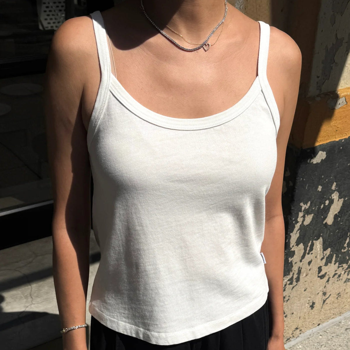 Premium Jersey Dana Cami in Vintage White