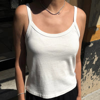 Premium Jersey Dana Cami in Vintage White