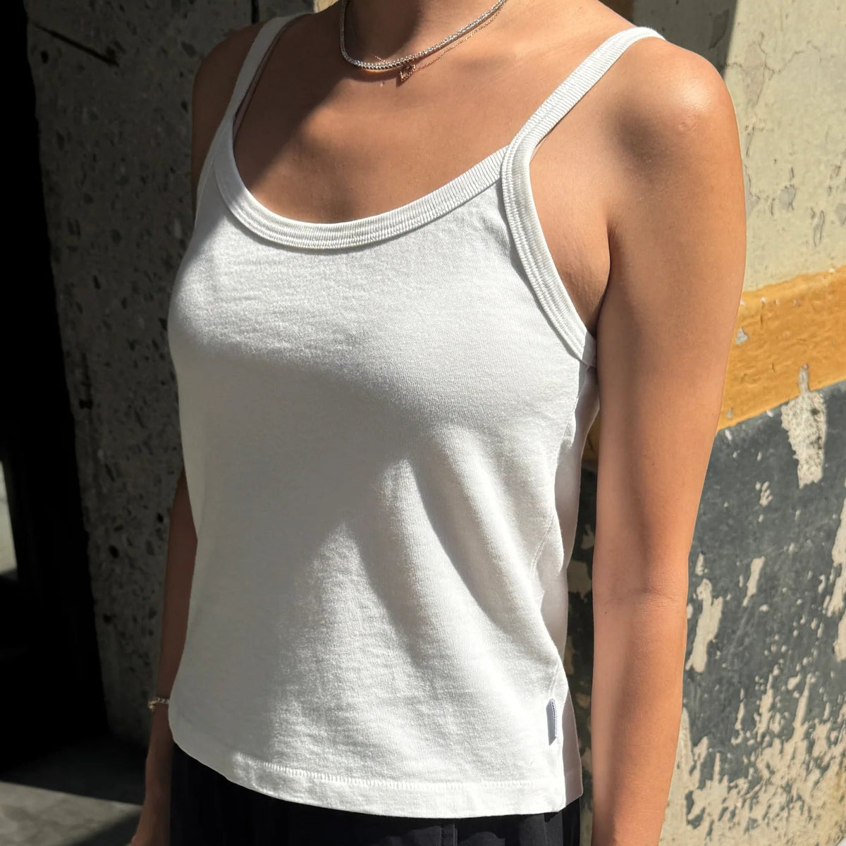 Premium Jersey Dana Cami in Vintage White