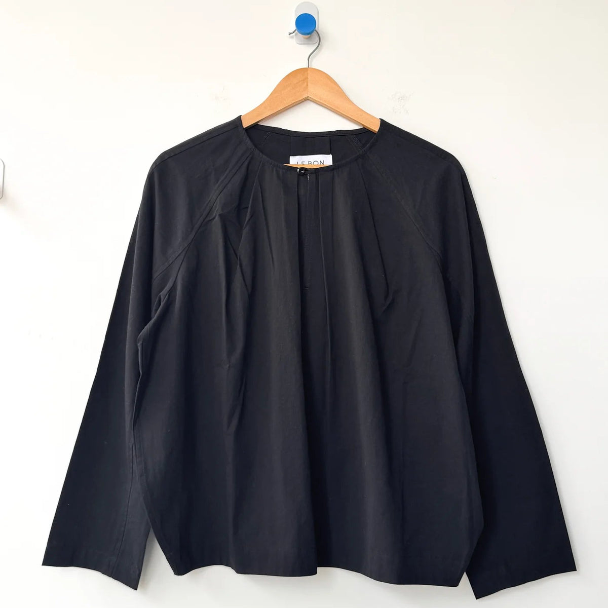 Julienne Long Sleeve Top in Black