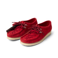 Lace-Up Wallabee in Cherry Red