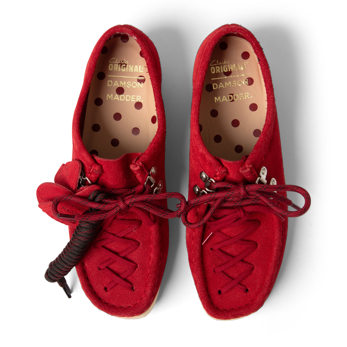 Lace-Up Wallabee in Cherry Red
