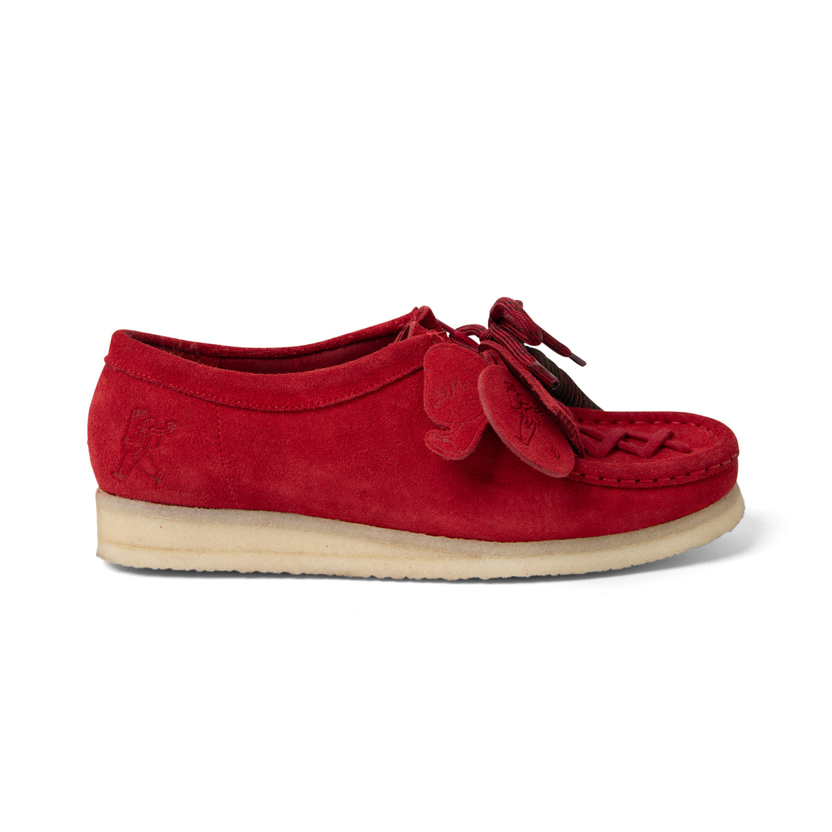 Lace-Up Wallabee in Cherry Red