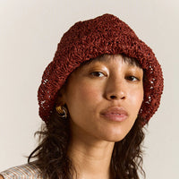 Raffia Tulip Bucket Hat