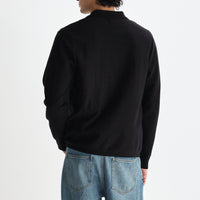 Lennox Zip Polo in Black