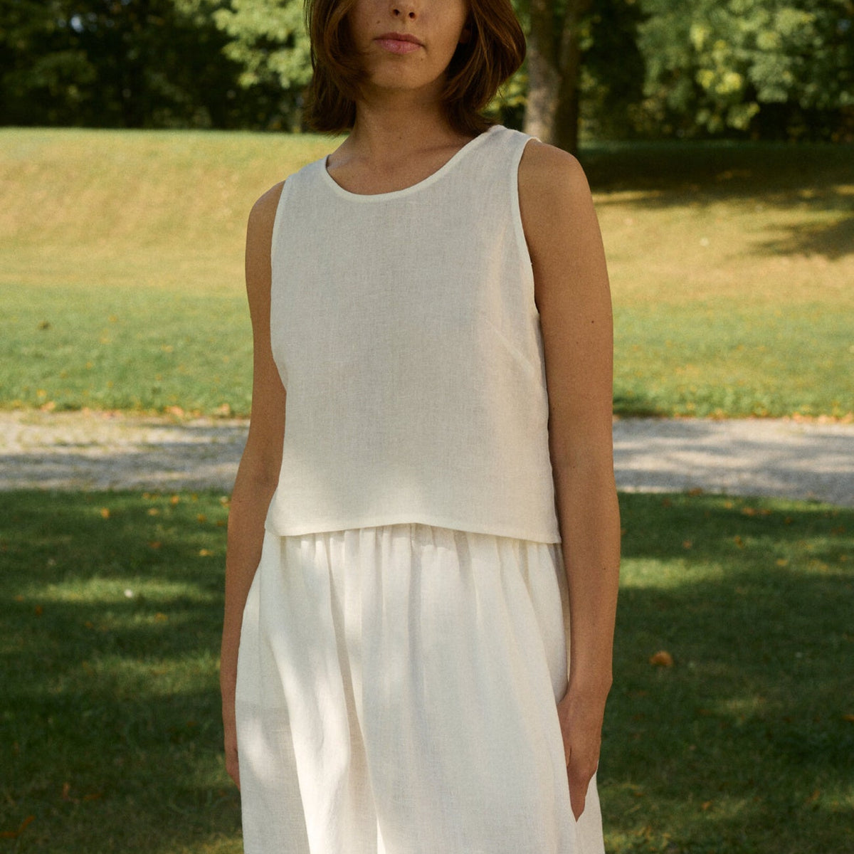 Sadie Top in Milky White