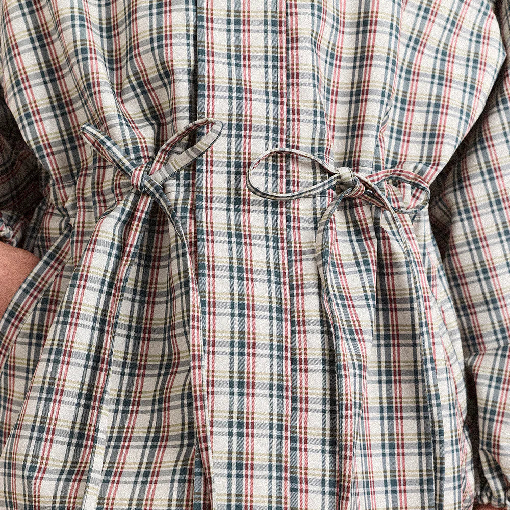 Liu Raincoat in Elderberry Check
