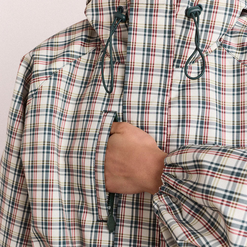 Liu Raincoat in Elderberry Check